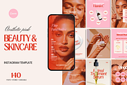 Pinkish Skincare Instagram Templates, a Social Media Template by My Template Studio (Thumbnail 1 of 16)