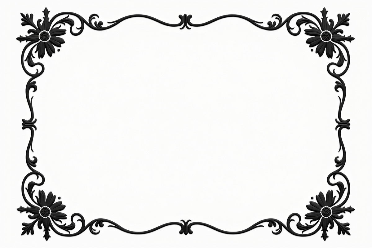 Elegant Border Silhouette Set, an Illustration by musafir_fashion (Photo 9 of 9)
