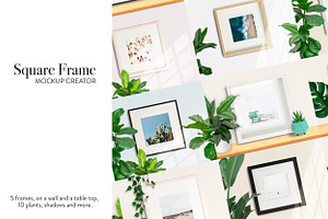 Square frame mockup creator
