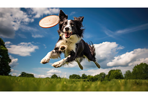 competition disc dog ai generated, a Sports & Recreation Photo by pikepicture