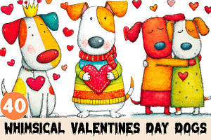 Whimsical Valentines Day Dogs, a Graphic by CitraGraphics