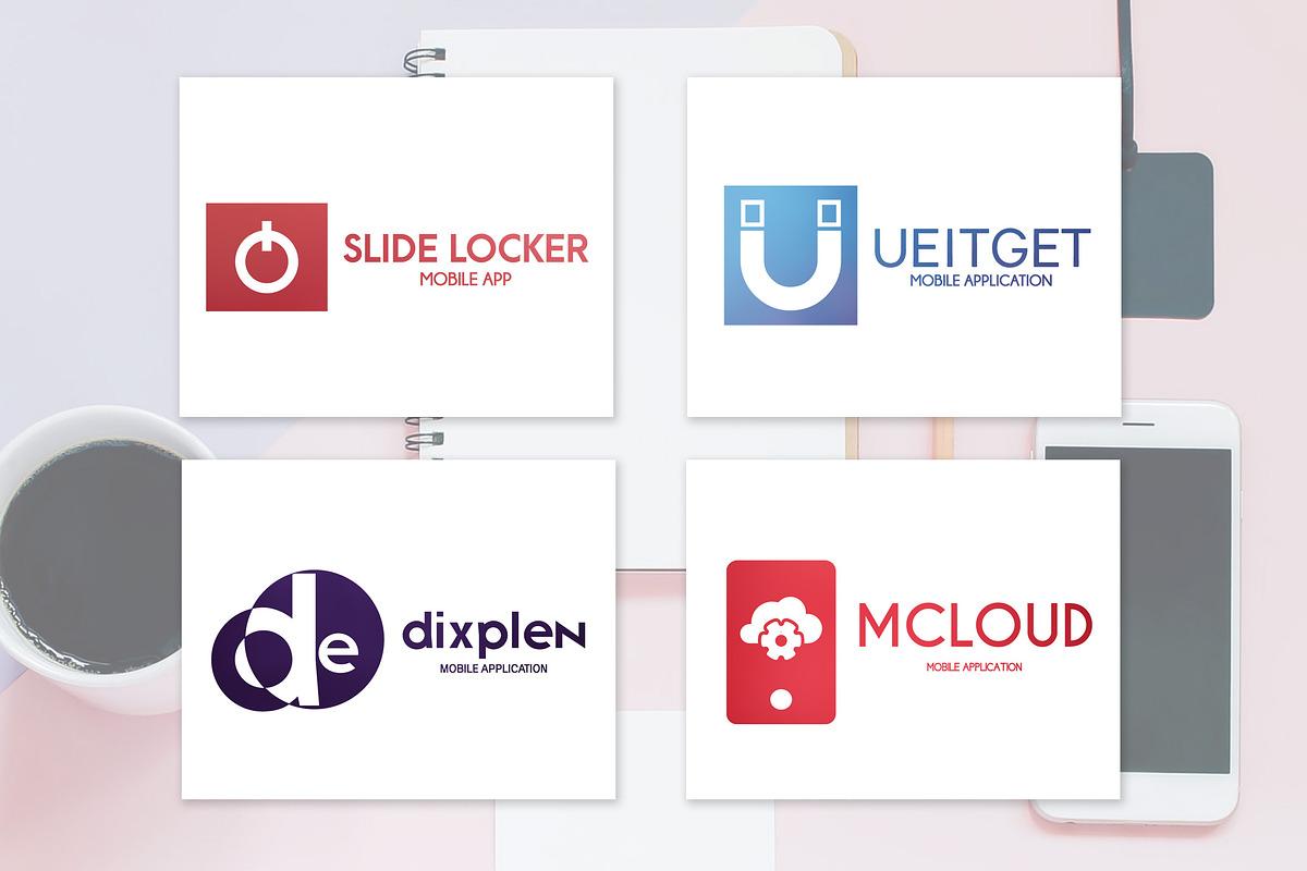 Mobile Application Branding Logos, a Branding & Logo Template by AN Productions (Photo 14 of 22)