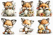 Whimsical Funny Easter Fox Clipart, an Illustration by Craft Nest (Thumbnail 3 of 11)