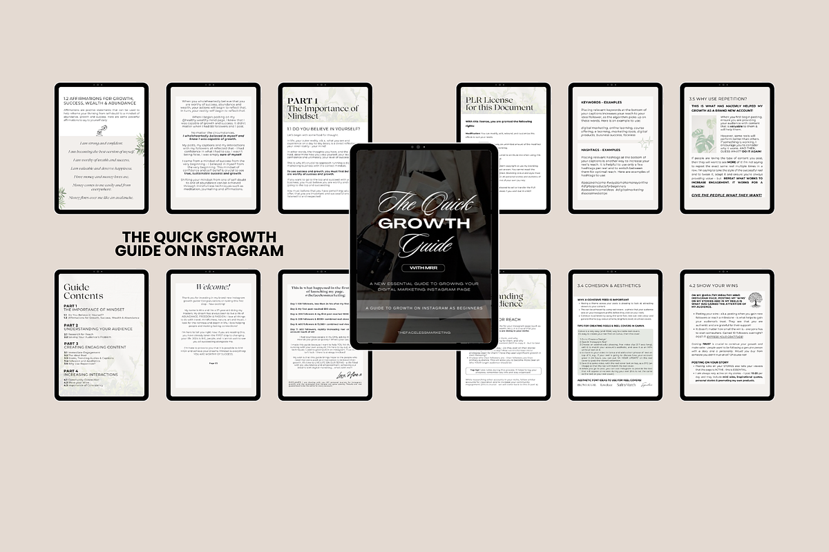 Faceless IG Quick Growth Guide MRR, a Marketing Template by Design By Hira (Photo 7 of 10)
