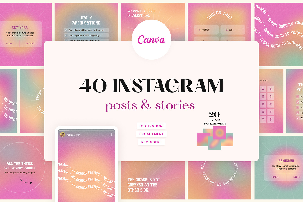 Canva Retro Dreams Instagram Bundle, a Social Media Template by Alice Store (Photo 1 of 8)