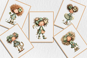 Whimsical St Patrick's Day Girl Clip, a Seasonal Illustration by Rose Art (Thumbnail 6 of 6)