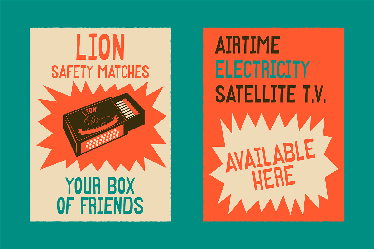 SPAZA SHOPZ - Display font, a Sans Serif Font by Liam MacSweeney's (Photo 2 of 6)