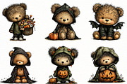 Whimsical Halloween Teddy Bear, a Seasonal Illustration by Designworld (Thumbnail 2 of 7)