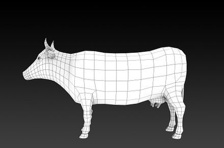 Low Poly Cow 3D Model, an Animal 3D Model by theresumepark