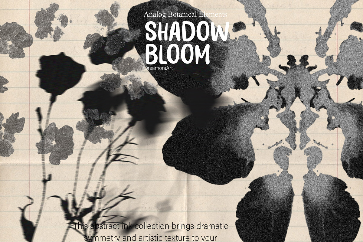 Shadow Bloom Analog Botanical PNG, an Object Graphic by DreamoraArt (Photo 7 of 10)