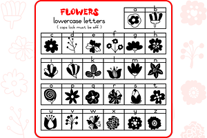 Flower Doodles - Dingbats Font