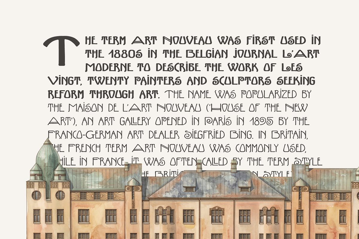 Finnish Art Nouveau, a Handwritten Font by kaer_shop (Photo 4 of 12)