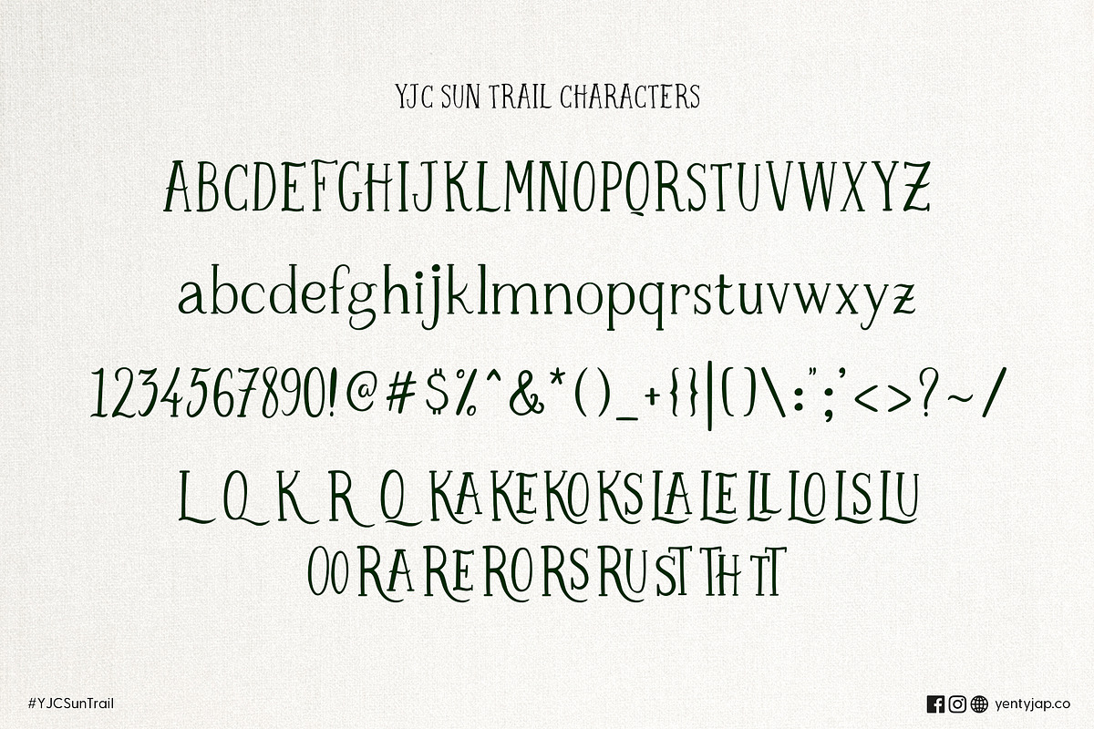 YJC Sun Trail, a Serif Font by YENTY JAP CO (Photo 6 of 6)