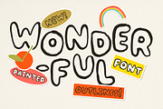 Wonderful Outlines - Painted Font, a Font by Studio Funshop by Kelli (Thumbnail 1 of 11)