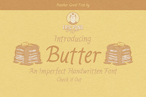 Butter - A Simple, Handwritten Font