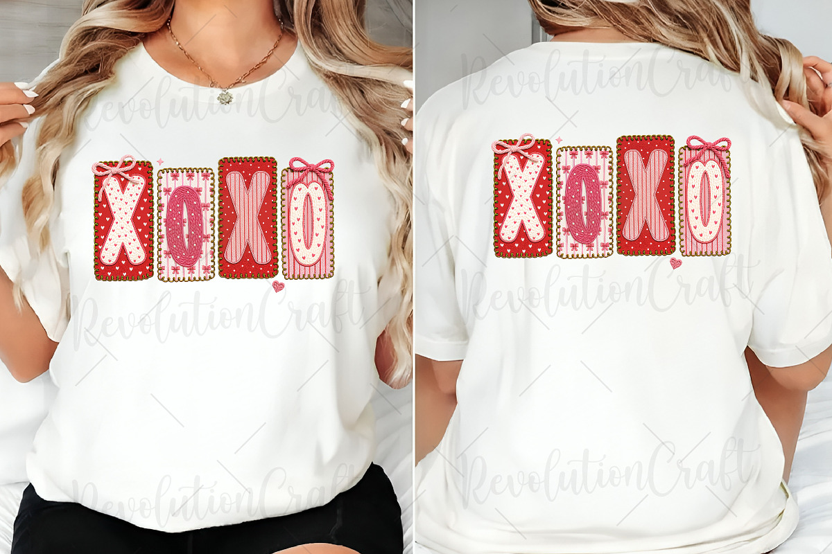 Crochet XOXO Valentine's Day PNG, an Illustration by OK Design (Photo 3 of 6)