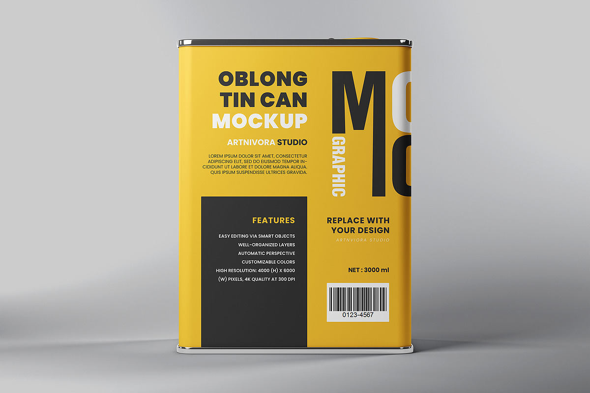 Oblong Tin Can Mockup Sets, a Cups & Container Mockup by Artnivora.Std (Photo 3 of 4)