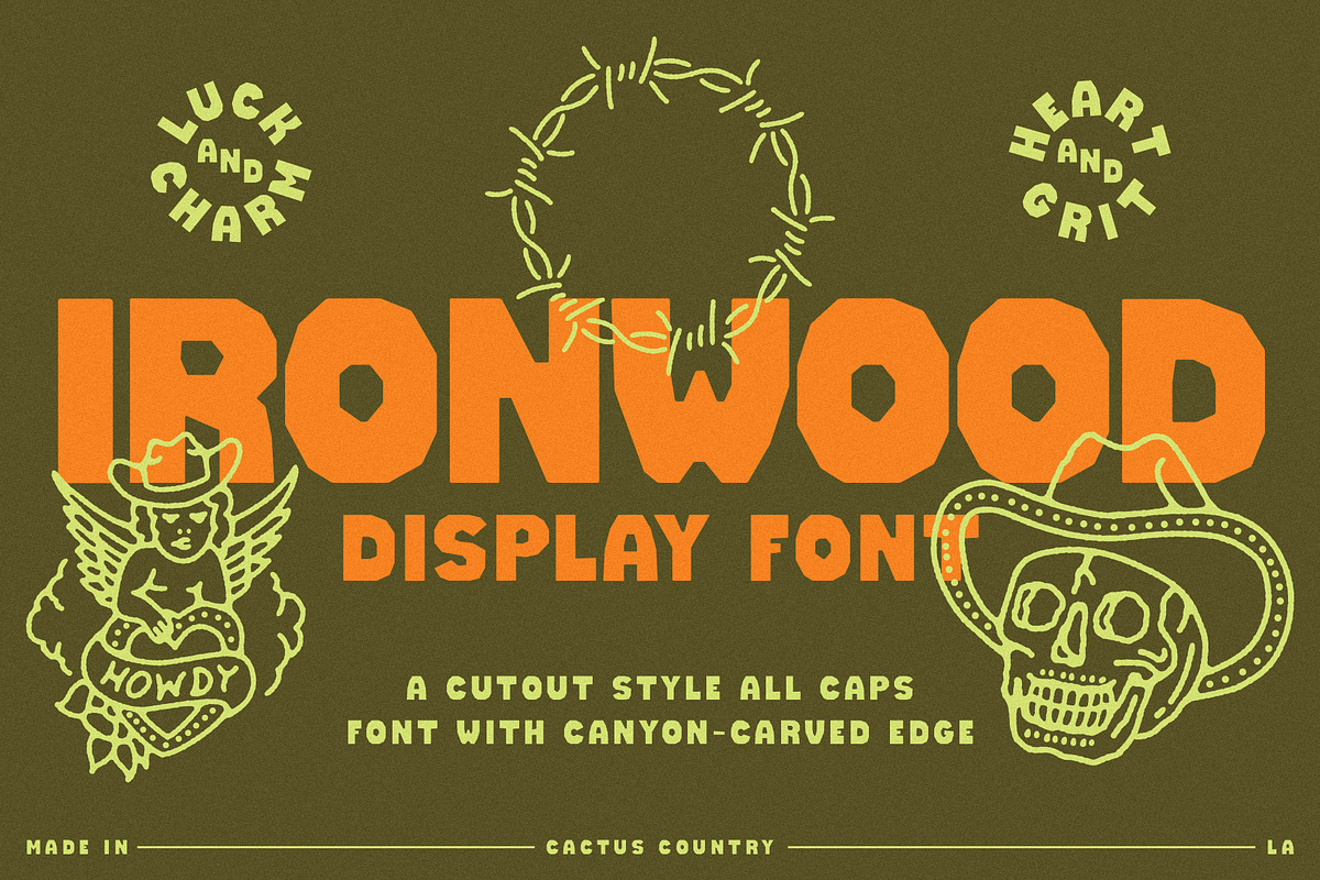 Ironwood Display Font, a Serif Font by Cactus Country (Photo 1 of 5)