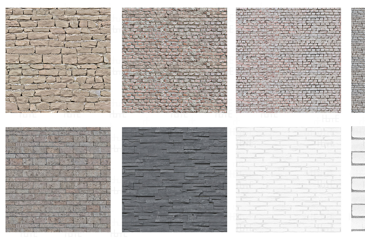 Seamless Brick Textures - Wall Pack, a Texture Graphic by Arthitecture Home (Photo 2 of 11)