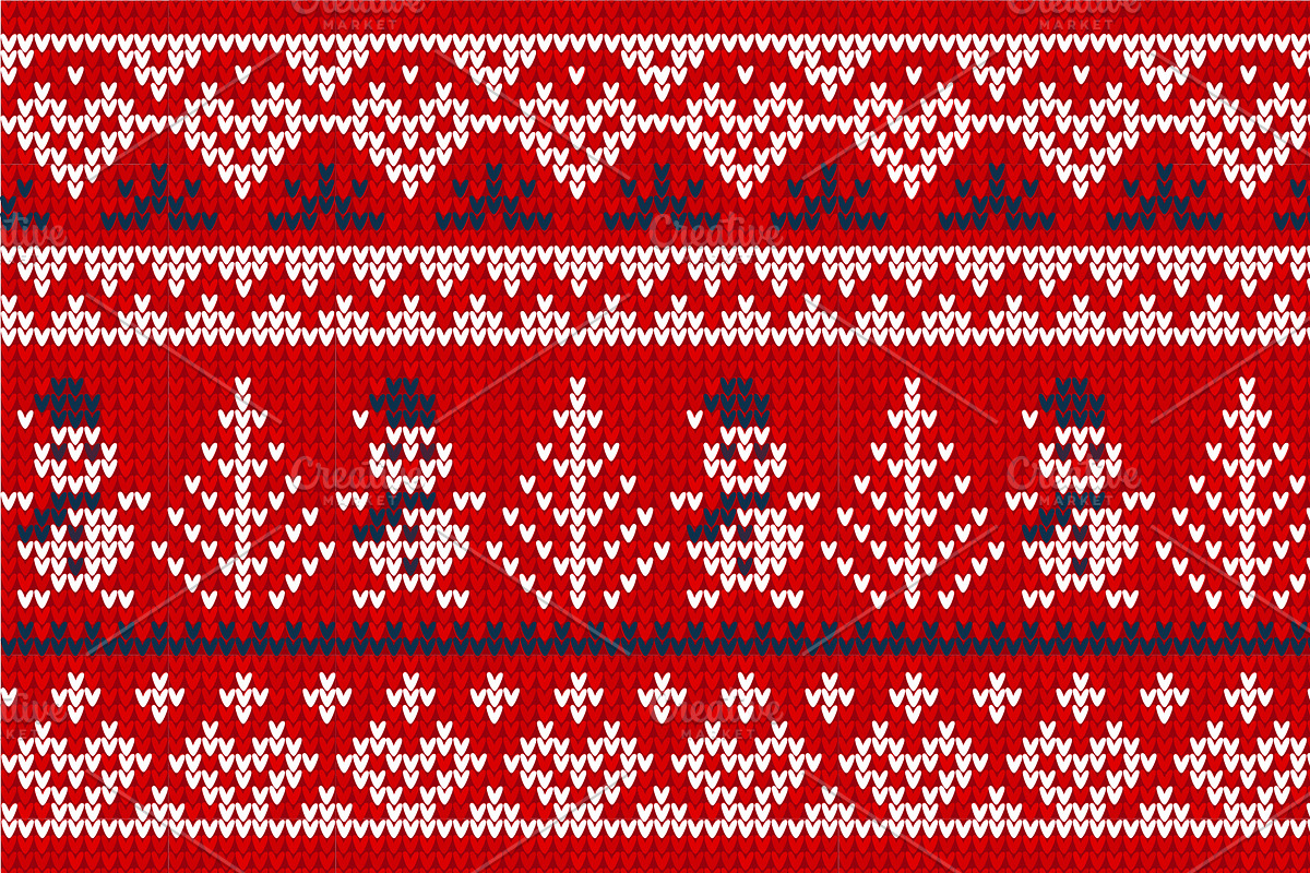 30 Seamless Knitted Borders, a Decorative Illustration by VasilkovS (Photo 10 of 11)