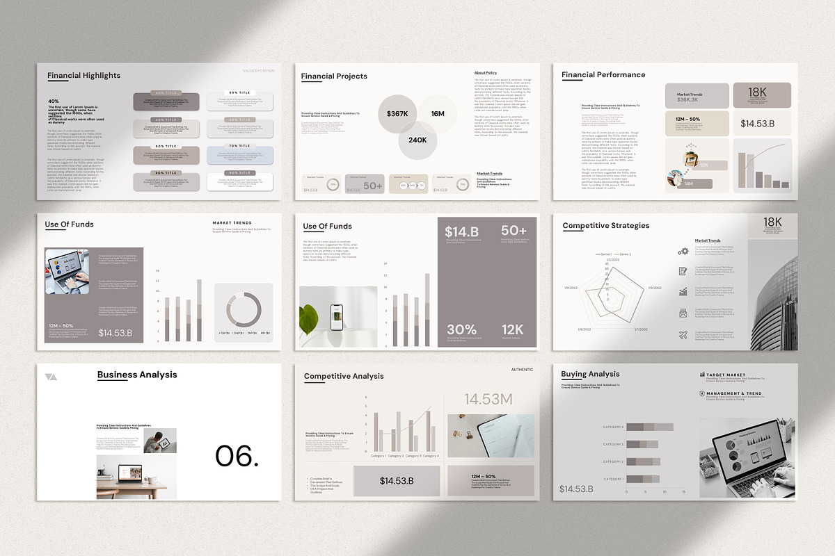 Minimal Business Plan Presentation, a Presentation Template by Studio Industry (Photo 9 of 16)