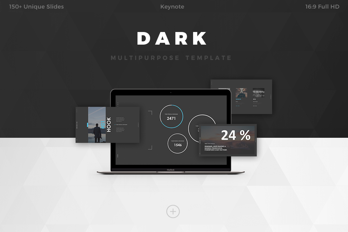 DARK Keynote Template, a Presentation Template by Haluze (Photo 1 of 10)