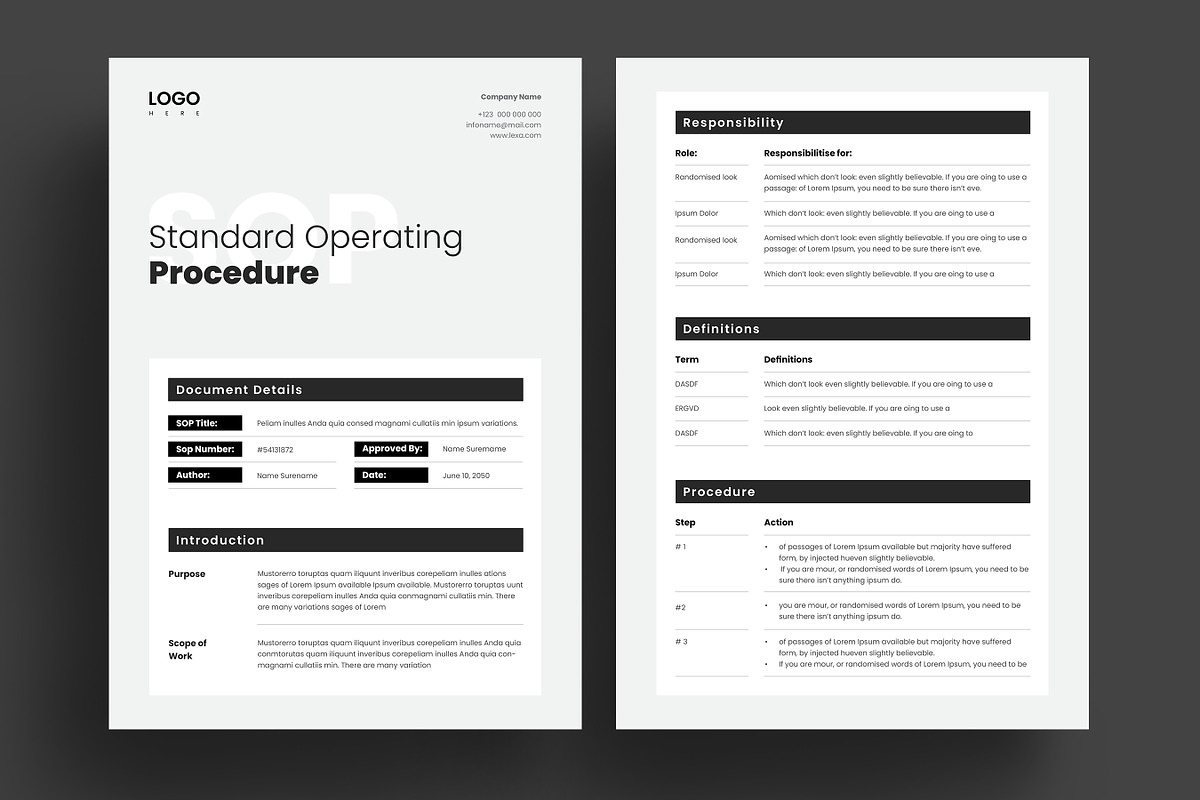Standard Operating Procedure (SOP), a Stationery Template by Niofix (Photo 3 of 6)