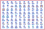 80 Business Positions Icons, a Solid Icon by Flat Icons (Thumbnail 2 of 7)