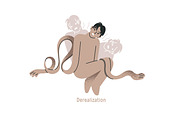 Mental disorders, psychological set, a Person Illustration by PaperTrident (Thumbnail 3 of 12)