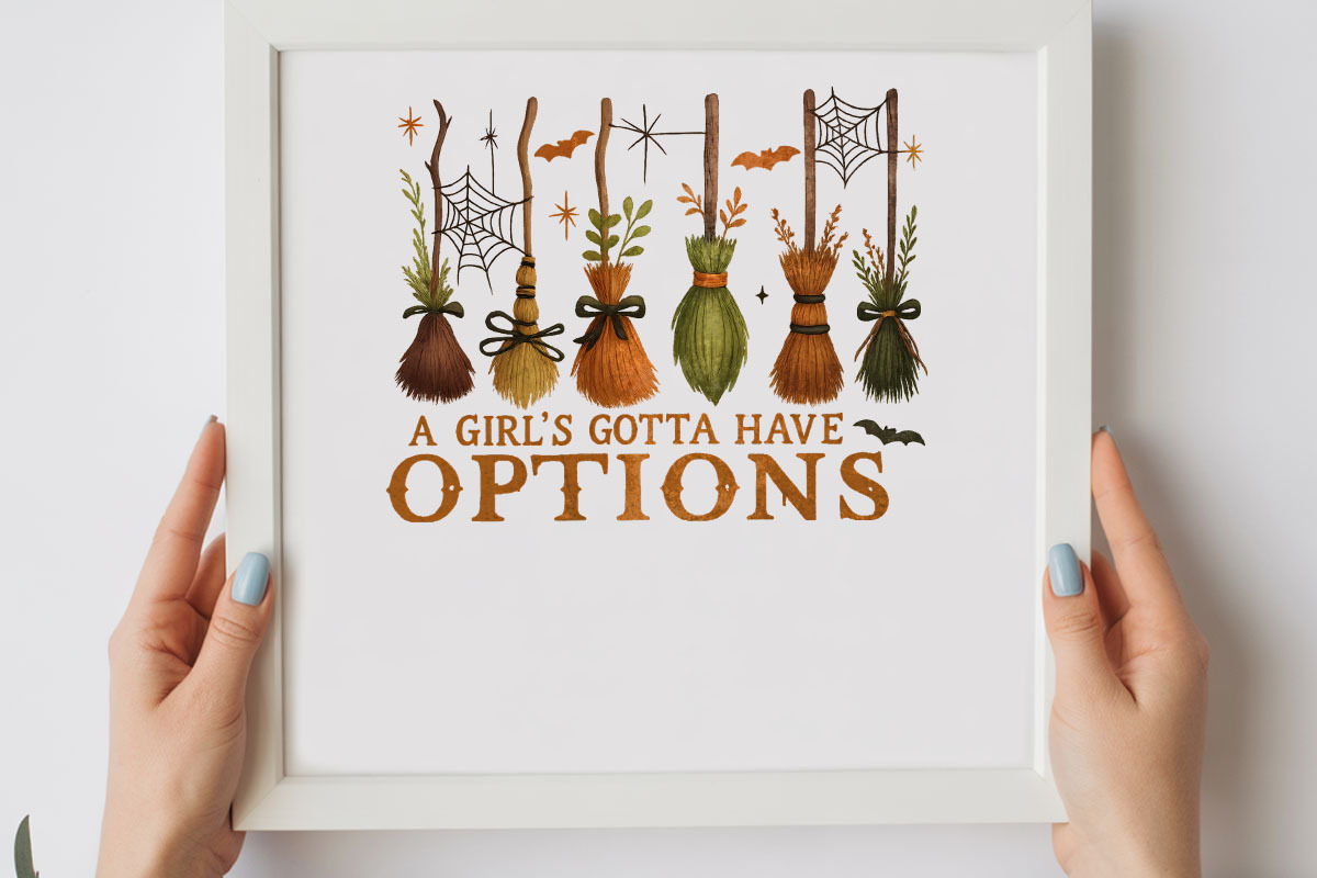 Witch Broom Options Halloween PNG, a Graphic by olgasallom (Photo 3 of 3)