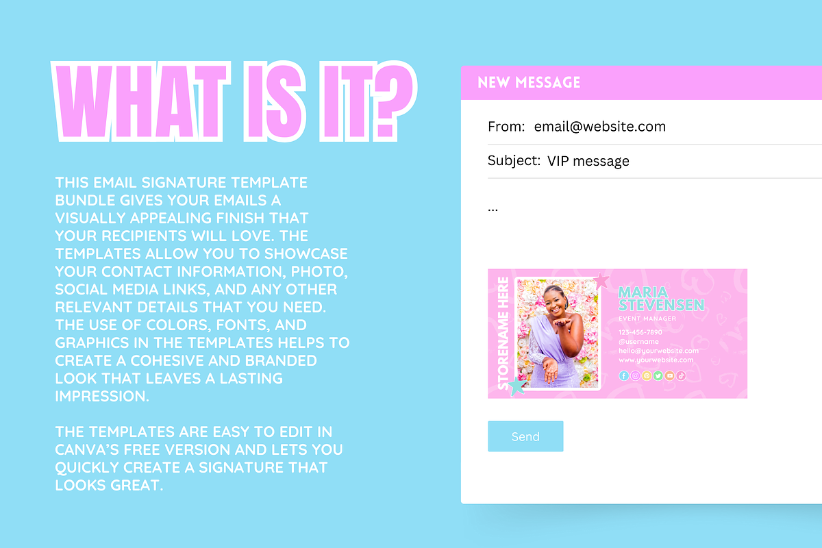 Bright Email Signature Templates, an Email Template by SunshineStudioBoutique (Photo 2 of 9)