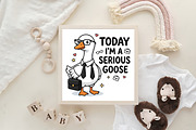Today I'm a Serious Goose PNG, an Illustration by CraftArtStudio (Thumbnail 4 of 4)