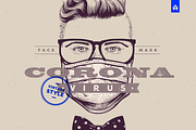 Corona Vintage Face Masks, a Healthcare Illustration by blauananas (Thumbnail 1 of 8)