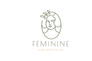 cute female short hair salon logo, a Branding & Logo Template by devastd