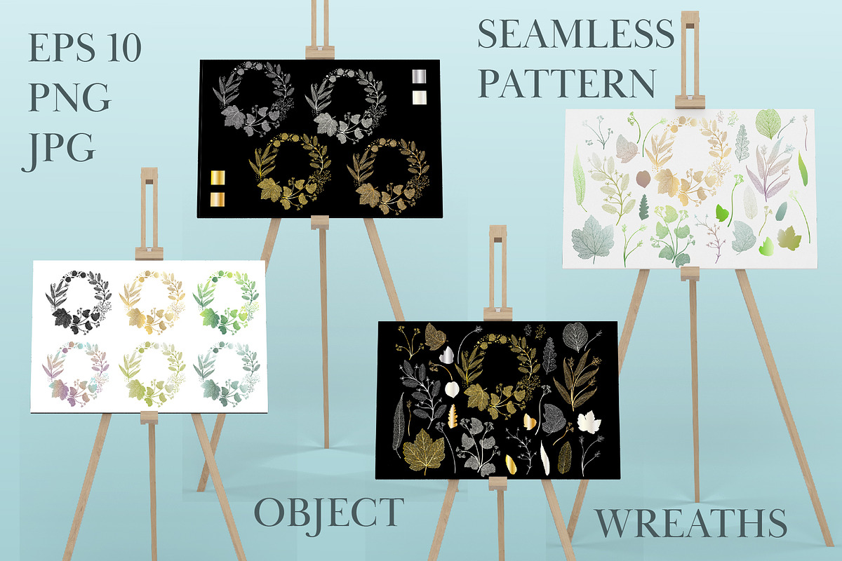 Leaves veins set, an Object Graphic by Digital illustration shop (Photo 9 of 9)