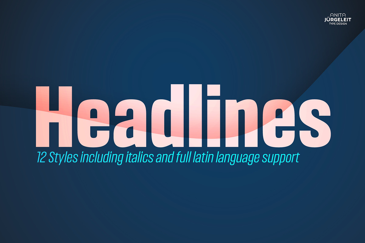 Headlines Font Family, a Sans Serif Font by TypeThis!Studio (Photo 1 of 11)