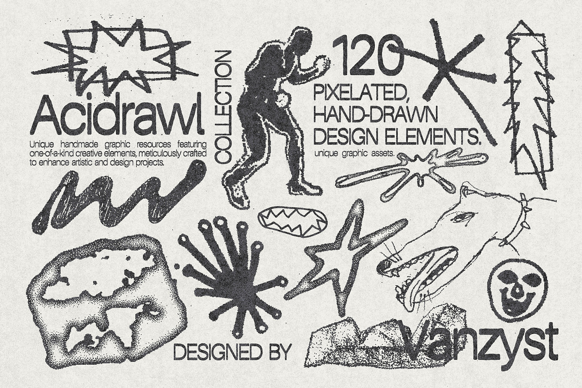 120 Acidrawl Graphic Pack, a Graphic by Vanzyst (Photo 1 of 13)