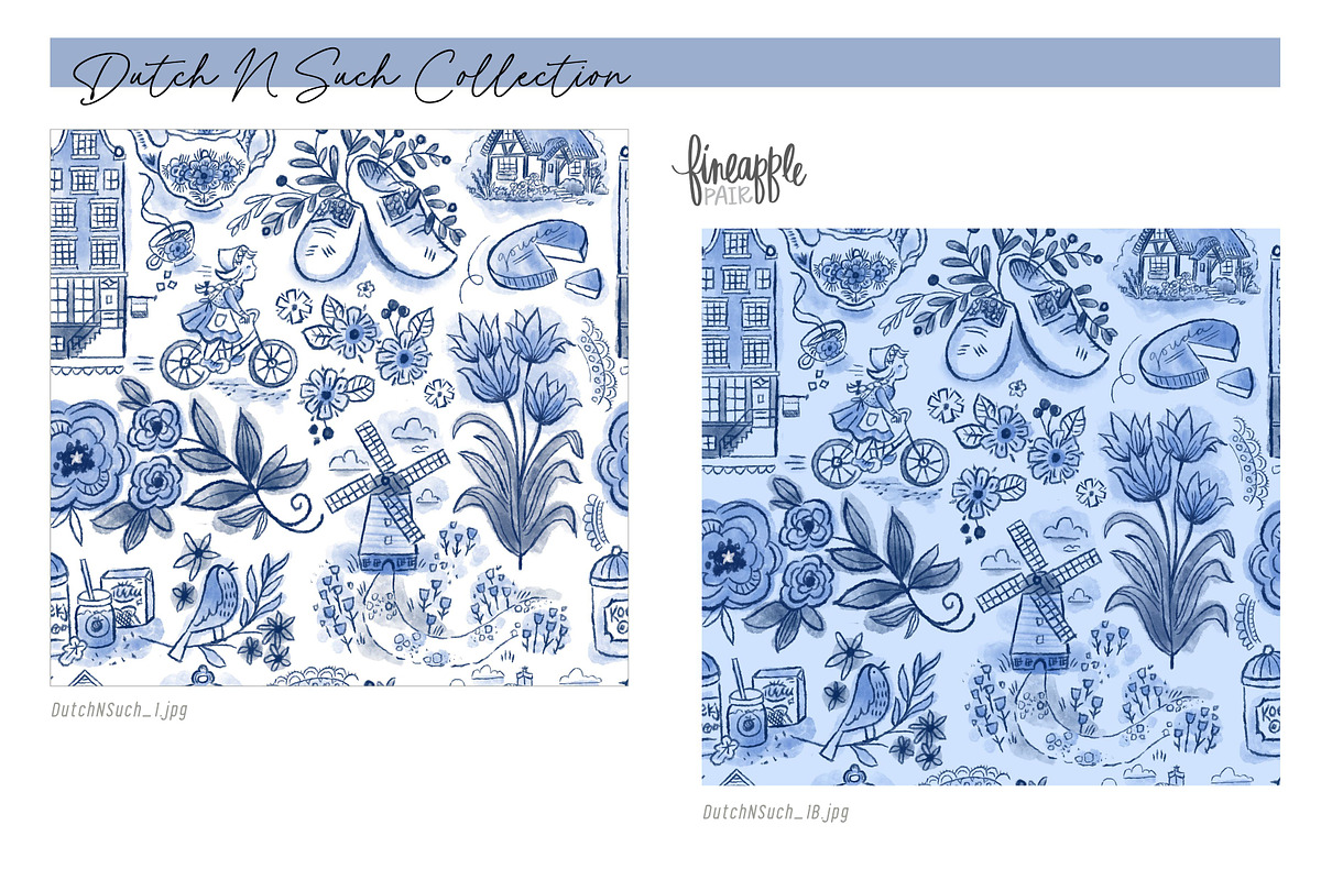 Dutch Heritage Seamless Patterns, a Pattern Graphic by FINEAPPLE (Photo 2 of 9)