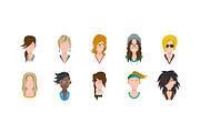 30 Fresh & Modern Avatars, an Icon by Flat Icons (Thumbnail 3 of 3)