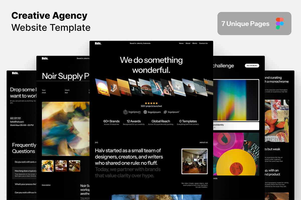 Creative Agency Figma Template, an UI Kit Template by Rozepaars Design (Photo 1 of 3)