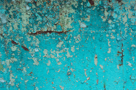 Blue distressed paint, rusted metal, an Industrial Photo by TasiPas