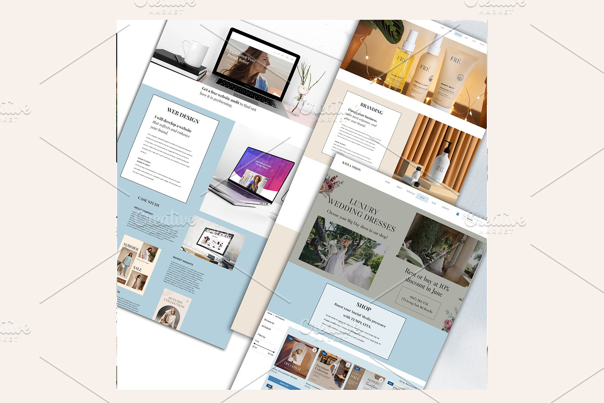 Wix Website Template Branding Studio, a Wix Template by Lovely.Dizajnera (Photo 3 of 7)