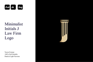 Minimalist Initials J Law Firm Logo, a Branding & Logo Template by Luxury Logos