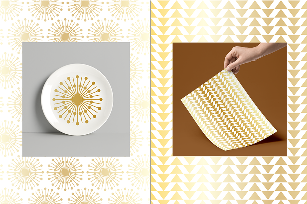 Seamless Gold Mod Geometrics preview 2