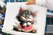 Whimsical Summer Cat Clipart Bundle, an Illustration by Digital Artistic99 (Thumbnail 6 of 9)