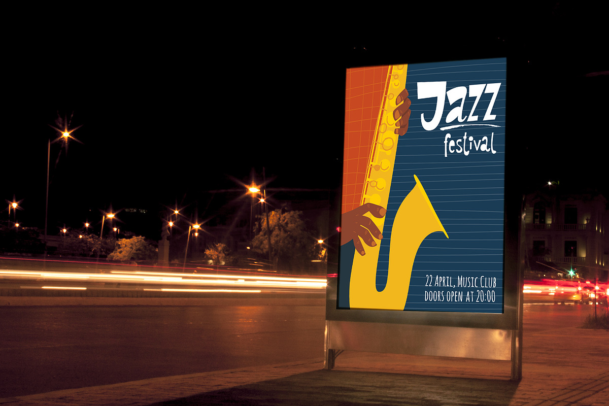 4 Unique Jazz Poster Designs, an Illustration by Giraffarte (Photo 6 of 6)