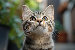 Cute cat with big beautiful eyes, an Animal Photo by AlyaAnd