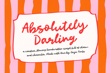 Absolutely Darling Bold Script Font