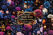 Halloween Vintage Dark Roses Seamles, a Pattern Graphic by Agnesagraphic (ID 95) (Thumbnail 1 of 6)