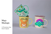 Mugs Mockups. 3 PSD files, a Cups & Container Mockup by Almazova Dolzhenko (Thumbnail 1 of 6)